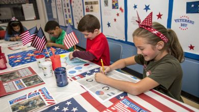 Veterans Day crafts for kids making patriotic art projects to honor heroes