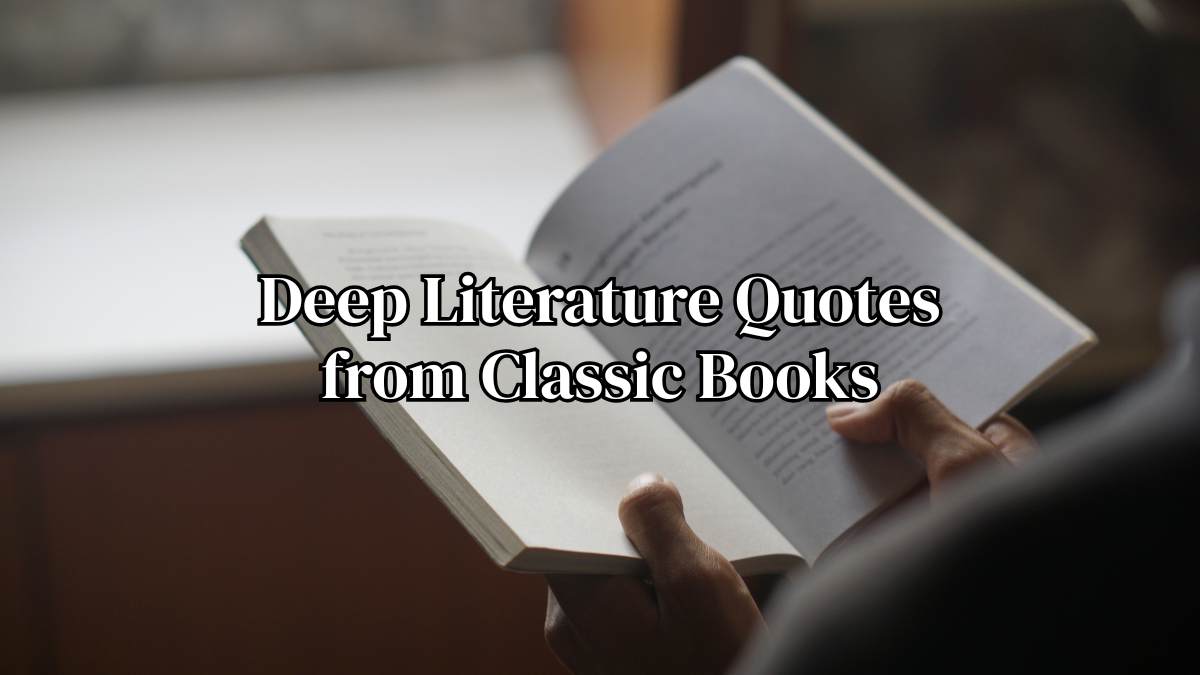 Deep Literature Quotes from Classic Books