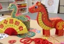 Chinese New Year crafts for kids including snake and zodiac animal crafts