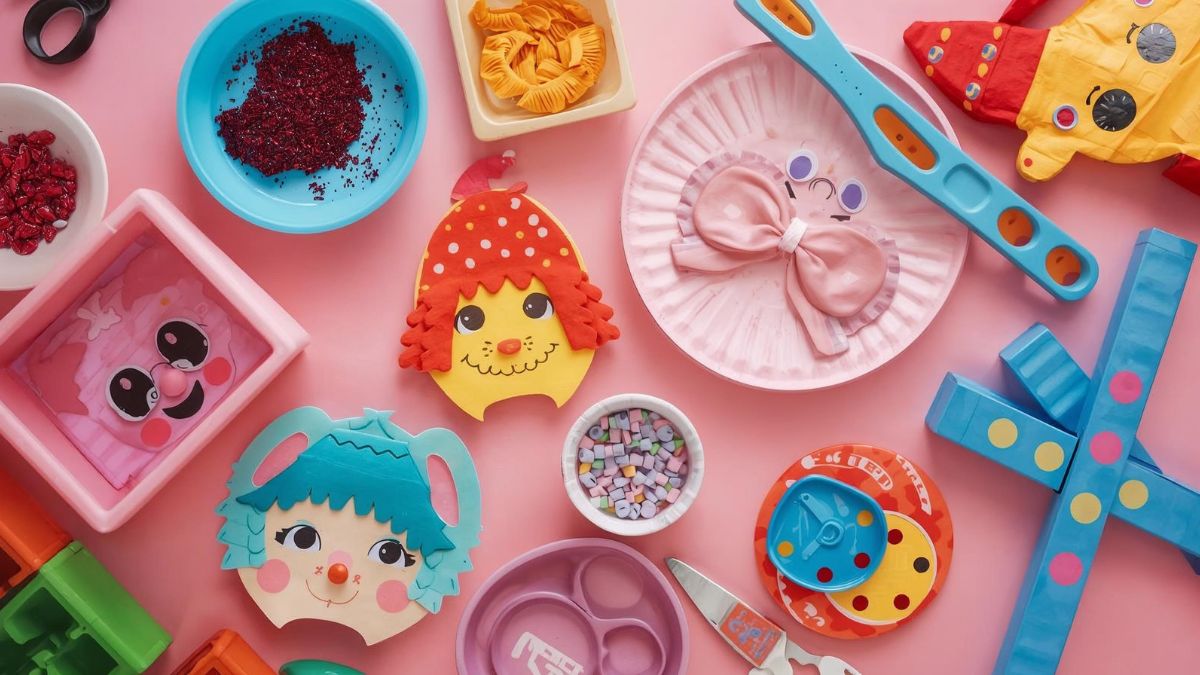 Colorful carnival crafts for kids including DIY decorations, circus themed crafts, and toddler friendly activities (3)