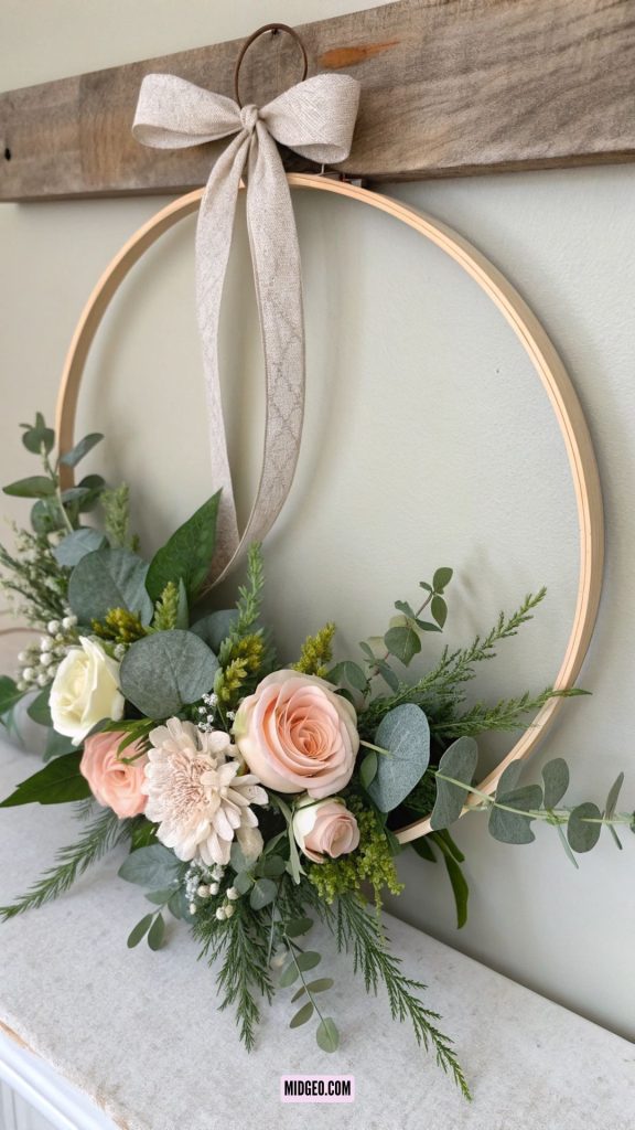 Dollar Tree Floral Hoop Wreaths Dollar Tree Spring Crafts