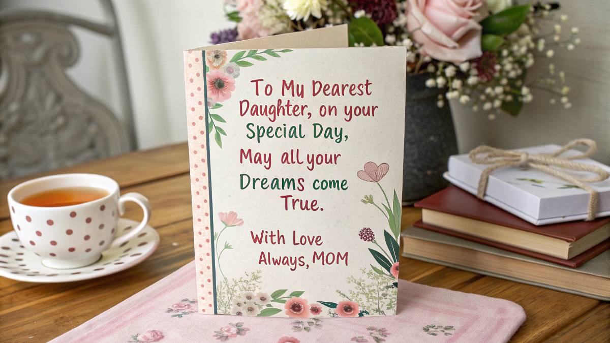 Adult Daughter Birthday Quotes From Mom heartfelt message card idea