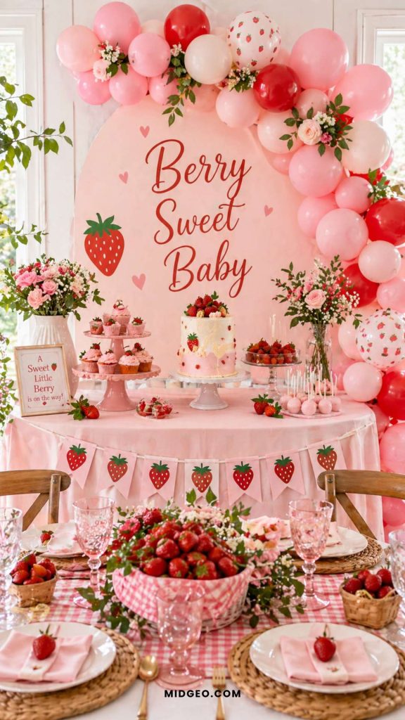 Berry Sweet Baby Shower Setup