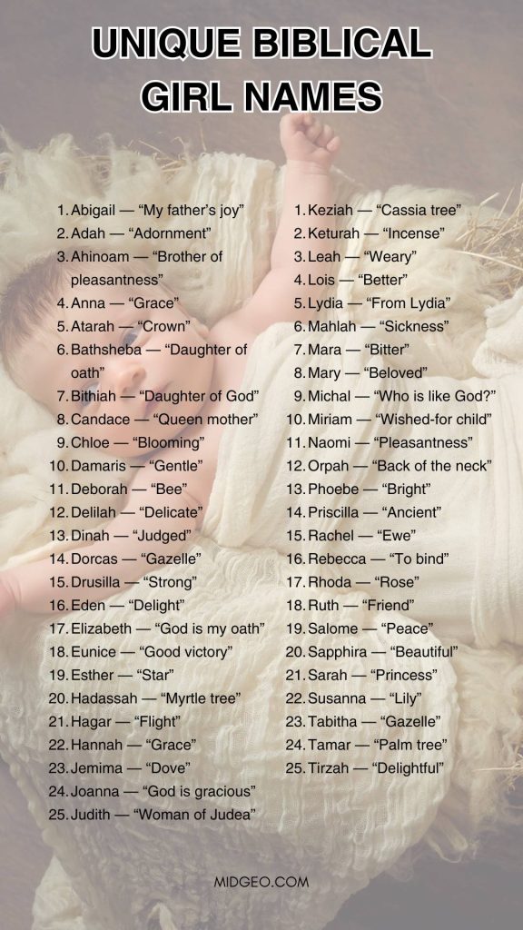 Unique Biblical Girl Names