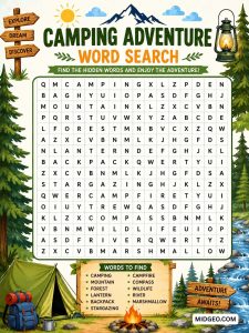 Camping Adventure Word Search