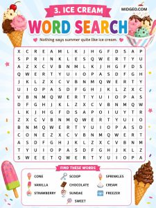 Ice Cream Word Search