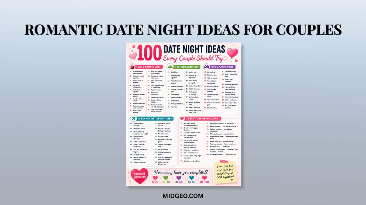 100 romantic date night ideas for couples