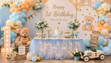 Baby 1st Birthday Party Ideas to Create a Magical Celebration Everyone Will Remember in 2026 1 Beautiful baby 1st birthday party ideas with colorful decorations, birthday backdrop, balloons, cake table, and first birthday party decorations.