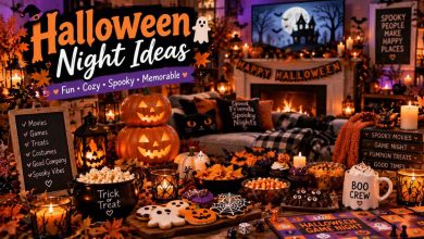 Halloween night ideas featuring a cozy Halloween celebration