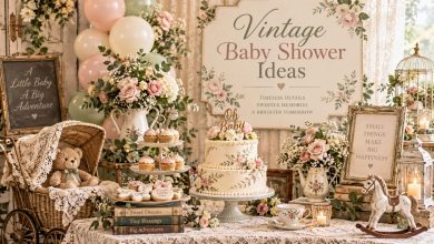 vintage baby shower ideas