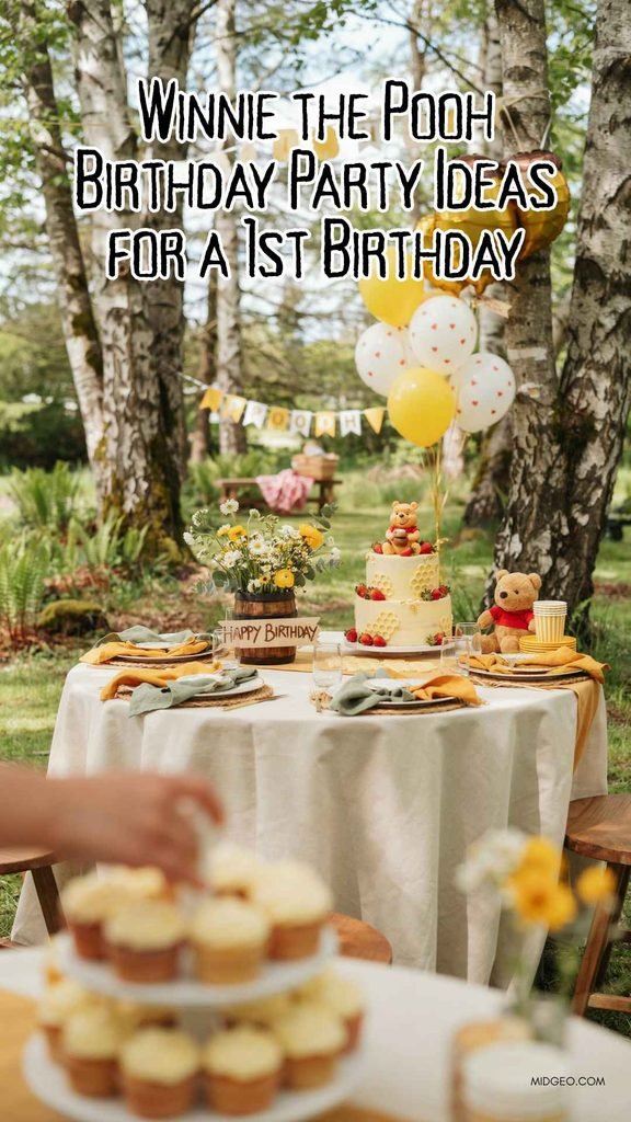 16 Winnie the Pooh Birthday Party Ideas: Decorations, Cake, Food & More 3 Winnie the Pooh Birthday Party Ideas for a 1st Birthday