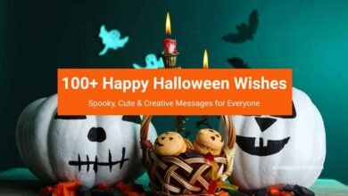 100+ Happy Halloween Wishes: Spooky, Cute & Creative Messages for Everyone 1 happy halloween wishes with pumpkins